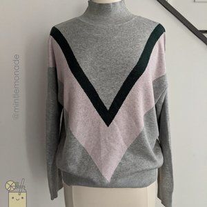 Old Navy Color-Blocked Chevron Turtleneck Sweater